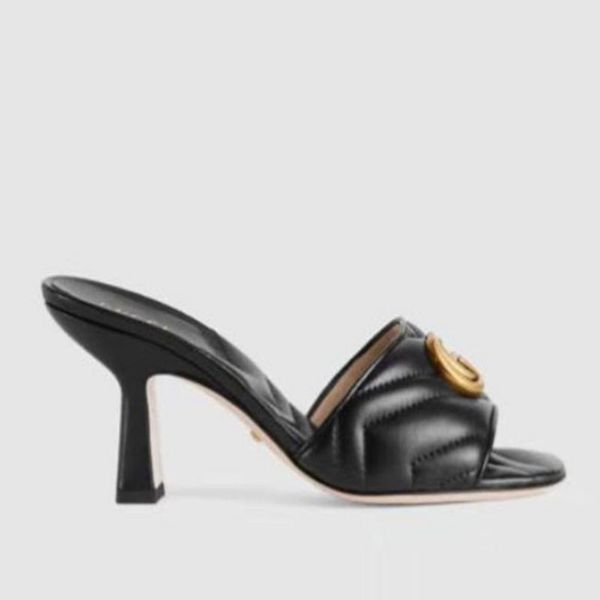 new women's slippers mid heel designer leather fashion embroidered summer chunky heel sandals 5.5cm with box size 35-44, Black
new women's slippers mid heel designer leather fashion embroidered summer chunky heel sandals 5.5cm with box size 35-44, Black