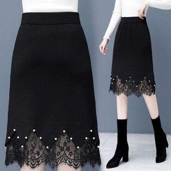 skirts lace skirt thickened knitted autumnwinter high waist step versatile black aline wholesale 230322
skirts lace skirt thickened knitted autumnwinter high waist step versatile black aline wholesale 230322