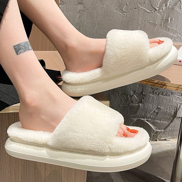 slippers thick fluffy fur slippers women winter house warm furry slippers women flip flops home slides flat indoor floor shoes 230323, Black
slippers thick fluffy fur slippers women winter house warm furry slippers women flip flops home slides flat indoor floor shoes 230323, Black