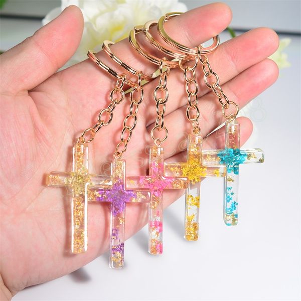 fashion exquisite dried flower resin cross keychain christian souvenir gift key ring bag pendant accessories, Silver
fashion exquisite dried flower resin cross keychain christian souvenir gift key ring bag pendant accessories, Silver