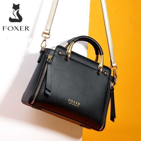 elegant foxer women split leather handbag stylish shoulder bag commute crossbody lady messenger female tote, Red;black
elegant foxer women split leather handbag stylish shoulder bag commute crossbody lady messenger female tote, Red;black