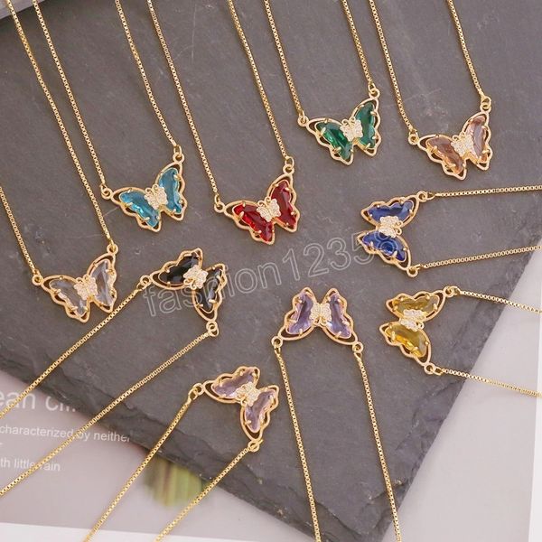 multicolor three-dimensional butterfly necklace 18k gold plated crystal inlaid butterfly pendant necklace banquet jewelry, Silver
multicolor three-dimensional butterfly necklace 18k gold plated crystal inlaid butterfly pendant necklace banquet jewelry, Silver
