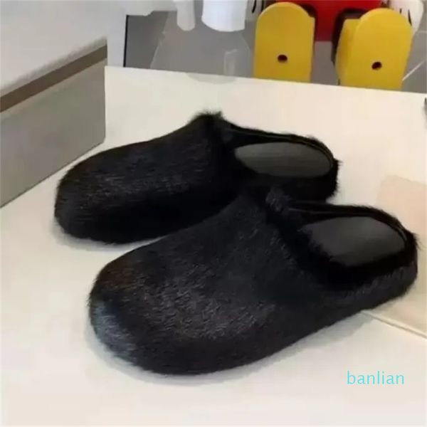 65s 65s slippers designer fashion fur slippers women round toe horse hair slides female mohair black
65s 65s slippers designer fashion fur slippers women round toe horse hair slides female mohair black