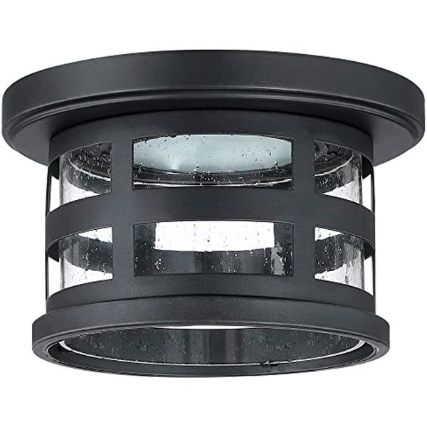 washburn integrated led outdoor/indoor ceiling light with clear seedy glass for porch entryway patio hallway, matte black, 10"
washburn integrated led outdoor/indoor ceiling light with clear seedy glass for porch entryway patio hallway, matte black, 10"
