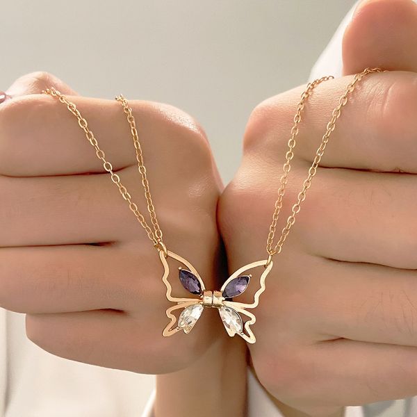 10pcs new magnetic zircon butterfly necklace for women couple necklace clavicle collar chain wedding jewelry gift, Silver
10pcs new magnetic zircon butterfly necklace for women couple necklace clavicle collar chain wedding jewelry gift, Silver