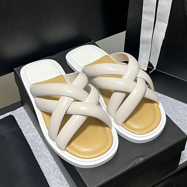 spring and summer new bread sandals slippers cross-foot beach channel slippers women's shoes designer sandals heel height sandals flat, Black
spring and summer new bread sandals slippers cross-foot beach channel slippers women's shoes designer sandals heel height sandals flat, Black