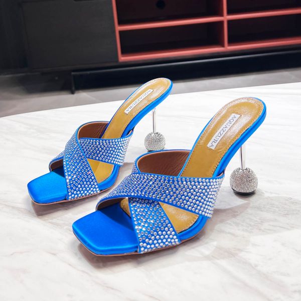 aquazzura yes darling rhinestones crystal mule slides sandals cross heels silver ball heeled women's luxury leather outsole evening sho, Black
aquazzura yes darling rhinestones crystal mule slides sandals cross heels silver ball heeled women's luxury leather outsole evening sho, Black