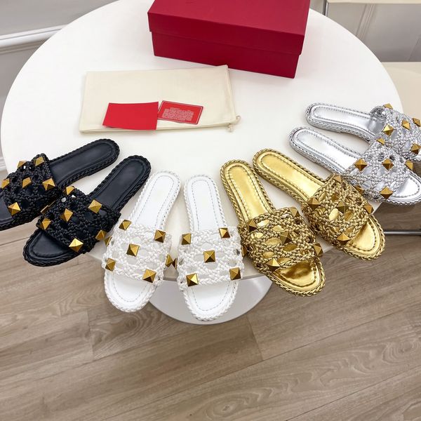 classic hollowed out woven new sandals slipper women willow nails flat bottom leather stitching fashion spring summer peep soft new slide si, Black
classic hollowed out woven new sandals slipper women willow nails flat bottom leather stitching fashion spring summer peep soft new slide si, Black