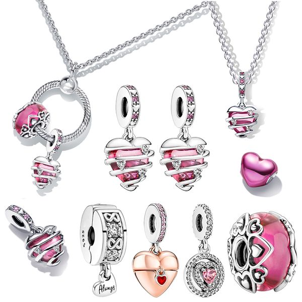 the new popular 925 sterling silver -intertwined love pink heart suspension charm is suitable for pandora original bracelet and necklace jew, Bronze;silver
the new popular 925 sterling silver -intertwined love pink heart suspension charm is suitable for pandora original bracelet and necklace jew, Bronze;silver