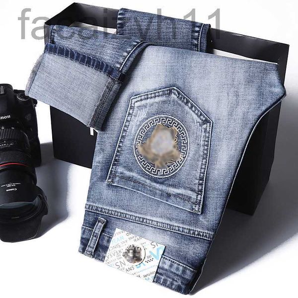 men's jeans designer vasaki wear head image embroidery fashion slim fit casual pants cugw, Blue
men's jeans designer vasaki wear head image embroidery fashion slim fit casual pants cugw, Blue