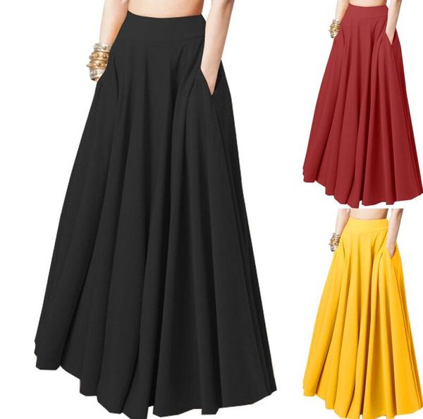 2023 summer new women's solid color maxi dress long skirt pleated skirt elastic waist casual fashion black red color dresses, Black;gray
2023 summer new women's solid color maxi dress long skirt pleated skirt elastic waist casual fashion black red color dresses, Black;gray