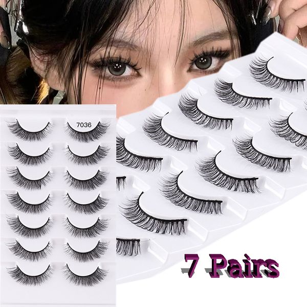 7 pairs false eyelashes manga lashes natural fake lashes fluffy soft cross fairy little devil lashes extension makeup cosmetic
7 pairs false eyelashes manga lashes natural fake lashes fluffy soft cross fairy little devil lashes extension makeup cosmetic