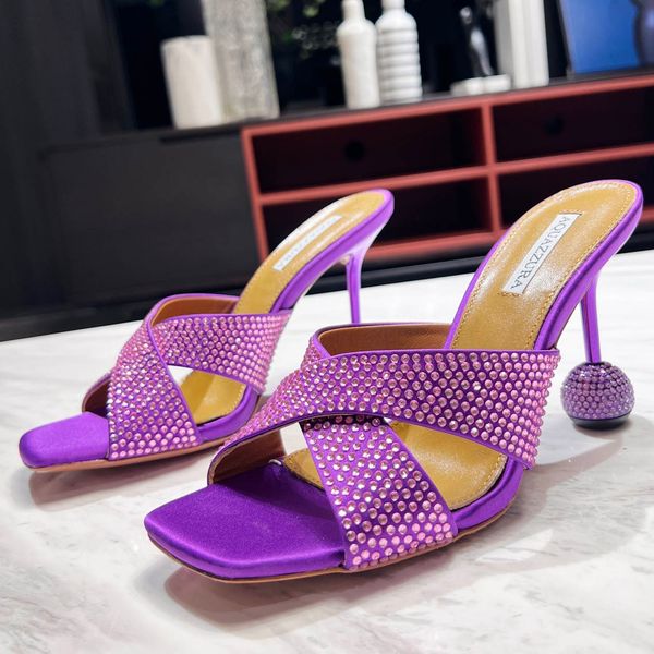 aquazzura yes darling mule slides sandals cross heels purple ball heeled rhinestones open toe shoes women's luxury leather outsole even, Black
aquazzura yes darling mule slides sandals cross heels purple ball heeled rhinestones open toe shoes women's luxury leather outsole even, Black