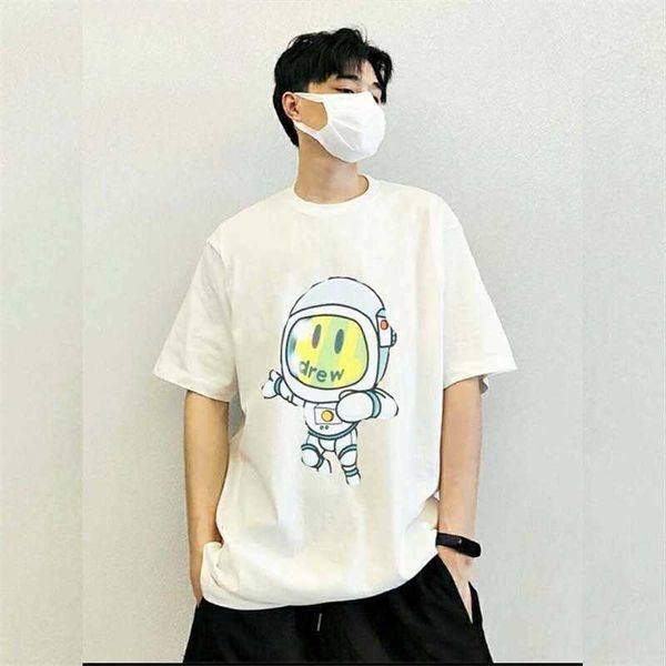 designe drew men's t-shirt the correct version of astronaut print crew neck couple loose high street fashion brand short sleeve, White;black
designe drew men's t-shirt the correct version of astronaut print crew neck couple loose high street fashion brand short sleeve, White;black