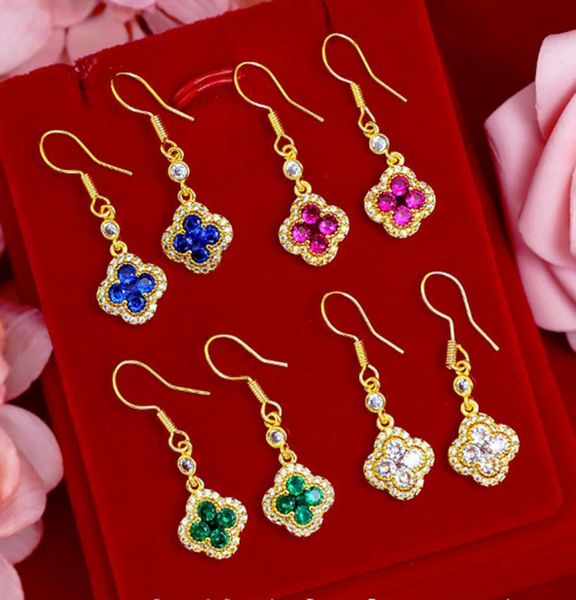 microset fourleaf clover zircon hookfish earrings 18k yellow gold filled beautuful trendy womens dangle earrings shiny gift9258794, Silver
microset fourleaf clover zircon hookfish earrings 18k yellow gold filled beautuful trendy womens dangle earrings shiny gift9258794, Silver