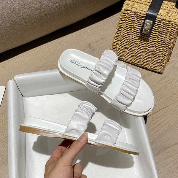 slippers candy color double pleated band slippers women casual style platform summer slides shoes purple/green belt flip flops for woman g23, Black
slippers candy color double pleated band slippers women casual style platform summer slides shoes purple/green belt flip flops for woman g23, Black