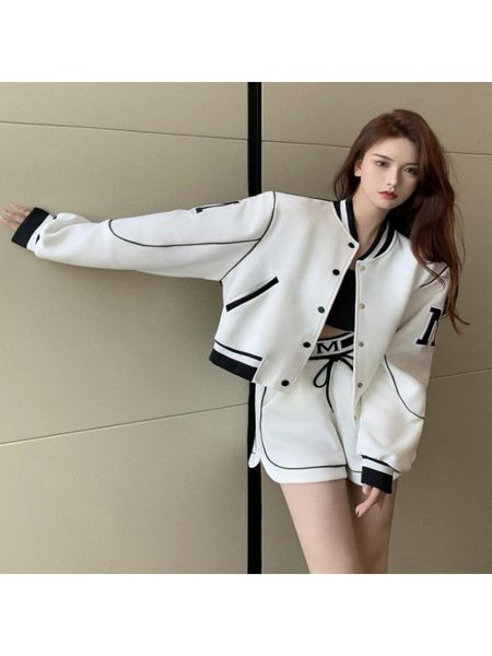 women's two piece pants nicemix women shorts set 2023 fashion simple hong kong style retro baseball suit versatile trend temperament fe, White
women's two piece pants nicemix women shorts set 2023 fashion simple hong kong style retro baseball suit versatile trend temperament fe, White