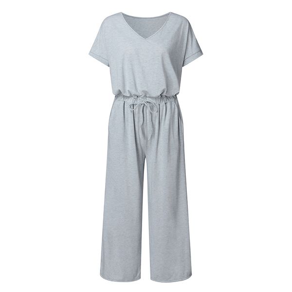 women's jumpsuit casual fashion style spring and summer new products women's pants elastic waist v-neck wide-leg jumpsuit, Black;white
women's jumpsuit casual fashion style spring and summer new products women's pants elastic waist v-neck wide-leg jumpsuit, Black;white