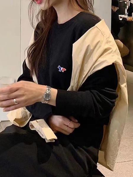 men's hoodies sweatshirts tricolor small embroidery loose men women oneck pure cotton fashion casual pullover classic lady 230323, Black
men's hoodies sweatshirts tricolor small embroidery loose men women oneck pure cotton fashion casual pullover classic lady 230323, Black