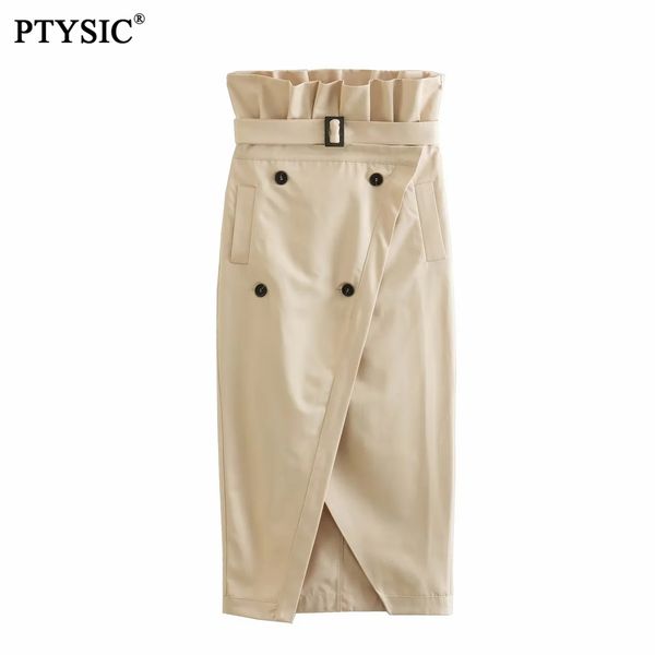 skirts ptysic women elegant beige paperbag gabarding midi skirt with belt 2023 summer side welt pocket front button 230323, Black
skirts ptysic women elegant beige paperbag gabarding midi skirt with belt 2023 summer side welt pocket front button 230323, Black