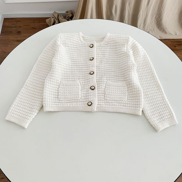 women's knits tee oneck retro knit sweater carigan early autumn lady long sleeve elegant short knitwear with pockets 230323, White
women's knits tee oneck retro knit sweater carigan early autumn lady long sleeve elegant short knitwear with pockets 230323, White