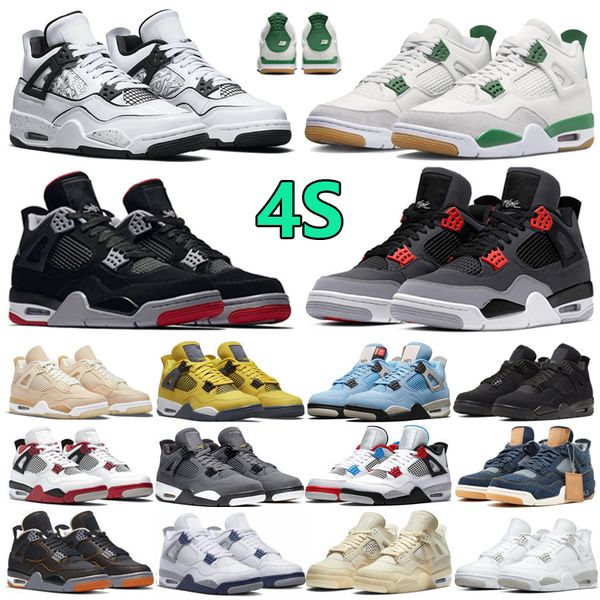 2023 men women basketball shoes 4s designer sports sneakers pine green black cat bred infrared university blue red thunder sail mens trainer
2023 men women basketball shoes 4s designer sports sneakers pine green black cat bred infrared university blue red thunder sail mens trainer