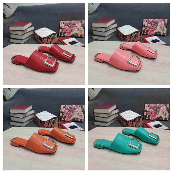 women fashion slipper flat leather baotou head metal buckle metal alphabet new spring summer l fashion beach designer sandal slide size 35-4, Black
women fashion slipper flat leather baotou head metal buckle metal alphabet new spring summer l fashion beach designer sandal slide size 35-4, Black