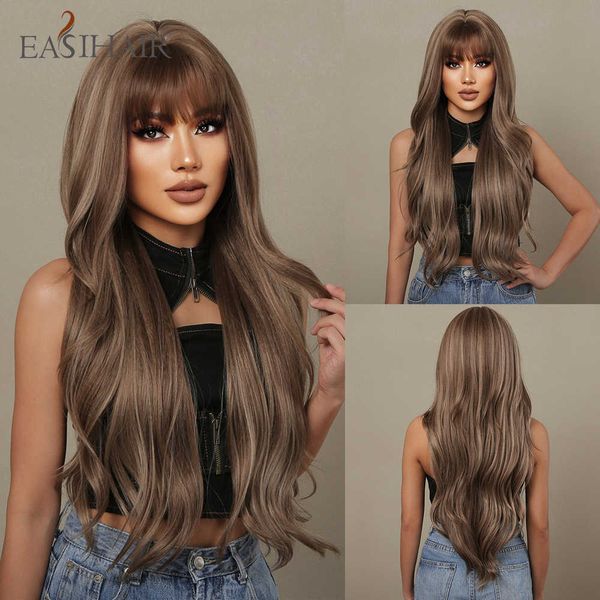synthetic wigs easihair brown ombre long wavy synthetic wigs with highlight natural wig for women daily cosplay bangs heat resistant 230227, Black
synthetic wigs easihair brown ombre long wavy synthetic wigs with highlight natural wig for women daily cosplay bangs heat resistant 230227, Black