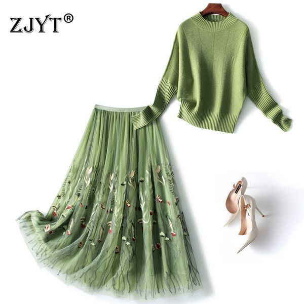 two piece dress women's winter knitted dress suits fashion long sleeve pullover sweater with embroidery mesh skirts set 2 piece casual, White
two piece dress women's winter knitted dress suits fashion long sleeve pullover sweater with embroidery mesh skirts set 2 piece casual, White