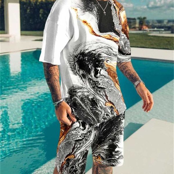 2023 summer short sleeve set 3d digital print sky men's beach pants, White;black
2023 summer short sleeve set 3d digital print sky men's beach pants, White;black