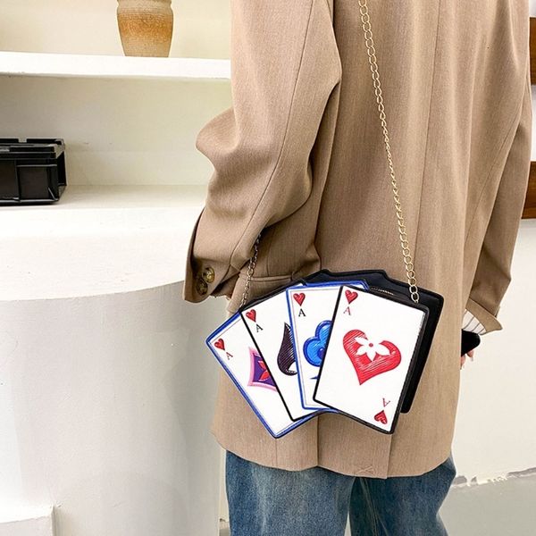waist bags creative dollar crossbody bag pu leather chain poker playing card shoulder purse messenger for female 230323
waist bags creative dollar crossbody bag pu leather chain poker playing card shoulder purse messenger for female 230323