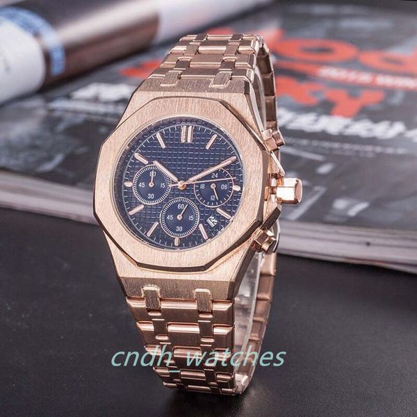 men's women watch rose gold stanless steel 42mm vk chronograph quartz movement sports men watches cndh c1-25, Slivery;brown
men's women watch rose gold stanless steel 42mm vk chronograph quartz movement sports men watches cndh c1-25, Slivery;brown
