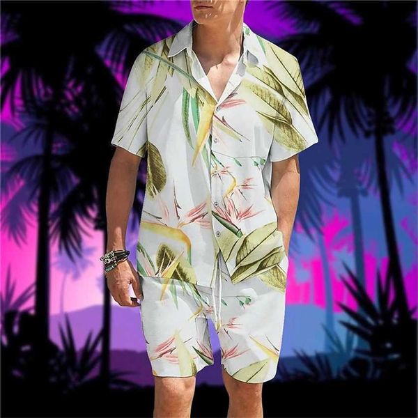 european men's casual loose shirt set 3d digital print hawaiian beach short sleeve shorts, Black
european men's casual loose shirt set 3d digital print hawaiian beach short sleeve shorts, Black