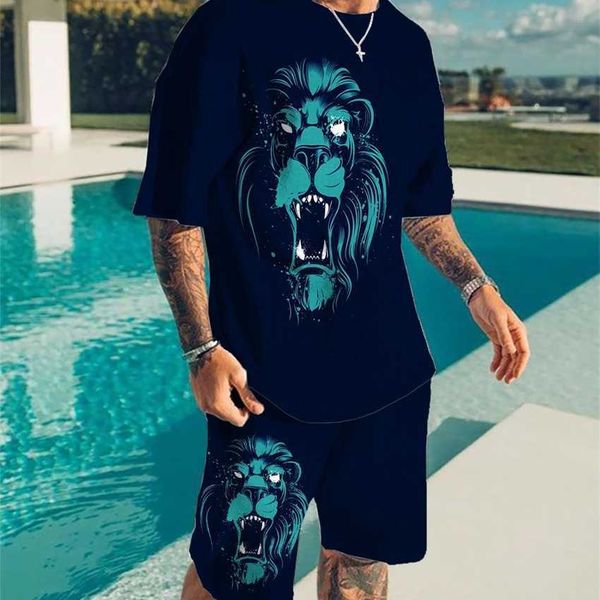 new men's 3d digital printing animal series hip hop t-shirt set beach pants short sleeve sports, White;black
new men's 3d digital printing animal series hip hop t-shirt set beach pants short sleeve sports, White;black
