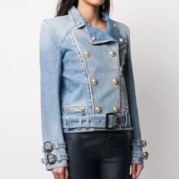 womens designer jackets denim woman short coats balms autumn spring style slim for lady jacket designer coat a261, Black;brown
womens designer jackets denim woman short coats balms autumn spring style slim for lady jacket designer coat a261, Black;brown