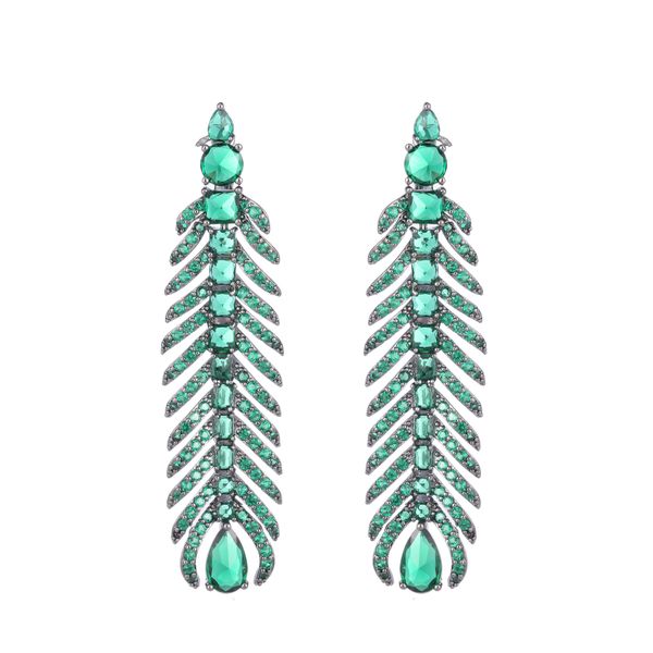 zircon dangle earrings copper base flower peacock feathers fashion jewelry wemon 2pairs/lot, Silver
zircon dangle earrings copper base flower peacock feathers fashion jewelry wemon 2pairs/lot, Silver