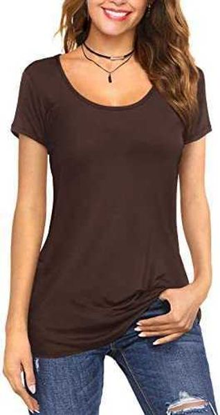 women's t-shirt scoop neck short sleeve tees cotton t shirts white black blouses 54hz
women's t-shirt scoop neck short sleeve tees cotton t shirts white black blouses 54hz
