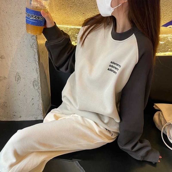 the correct version of ader autumn and winter new letter embroidery plush round neck sweater women's couple, Black
the correct version of ader autumn and winter new letter embroidery plush round neck sweater women's couple, Black