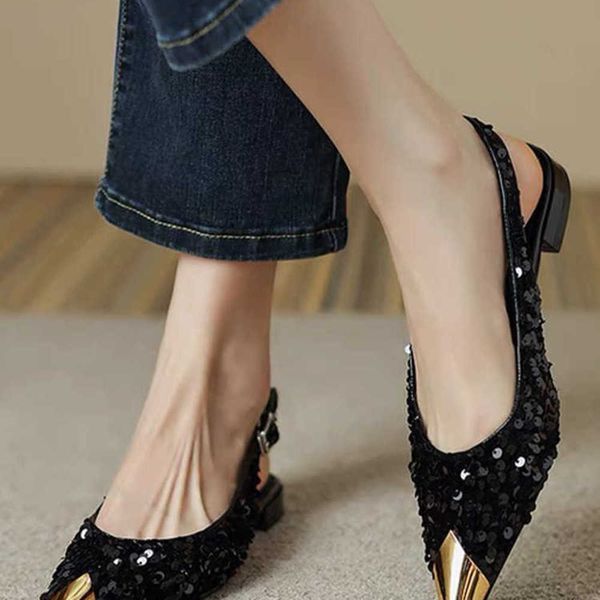women sandals pointed toe shoes party brand fashion slippers 2022 new summer buckle slingback slides dress female sandals 230202, Black
women sandals pointed toe shoes party brand fashion slippers 2022 new summer buckle slingback slides dress female sandals 230202, Black