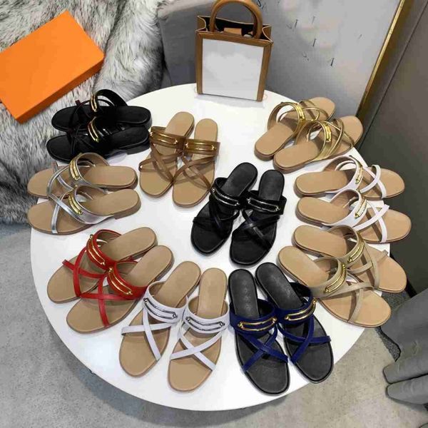 designer luxury oran sandals women metal buckle slides fashion beach shoes flat slippers with box 35-42, Black
designer luxury oran sandals women metal buckle slides fashion beach shoes flat slippers with box 35-42, Black