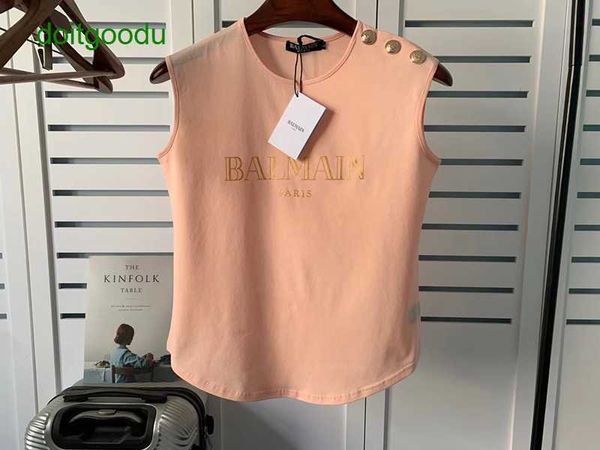barmen 2023 new liu yuyi same sleeveless gold button tank arc bottom t-shirt women, White
barmen 2023 new liu yuyi same sleeveless gold button tank arc bottom t-shirt women, White