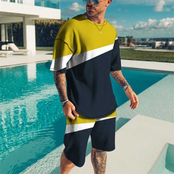2023 summer men's fashion casual beach style texture 3d digital print t-shirt shorts set, White;black
2023 summer men's fashion casual beach style texture 3d digital print t-shirt shorts set, White;black