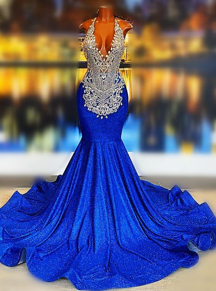 2023 arabic aso ebi royal blue prom dresses beaded crystals mermaid evening formal party second reception birthday engagement gowns dress zj, Black
2023 arabic aso ebi royal blue prom dresses beaded crystals mermaid evening formal party second reception birthday engagement gowns dress zj, Black