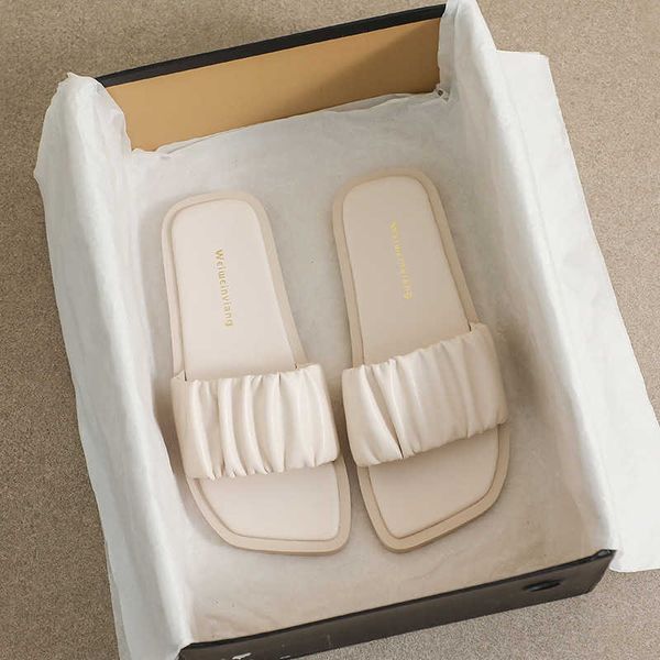 slippers 43 big size designer elastic leather band slippers women open toe flats summer slide shoes soft leather pleated flip flops women g2, Black
slippers 43 big size designer elastic leather band slippers women open toe flats summer slide shoes soft leather pleated flip flops women g2, Black