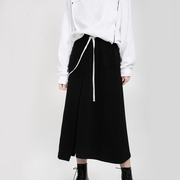 skirts homemade 2023 bf leisure style korean version slit elastic high waist laceup black half skirt 230322
skirts homemade 2023 bf leisure style korean version slit elastic high waist laceup black half skirt 230322