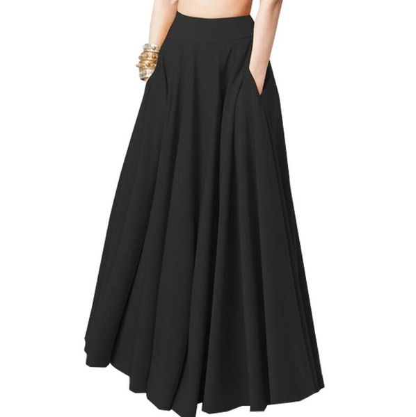 summer new women's solid color maxi dress long skirt pleated skirt elastic waist casual fashion red black red color dresses evveryday c, Black;gray
summer new women's solid color maxi dress long skirt pleated skirt elastic waist casual fashion red black red color dresses evveryday c, Black;gray