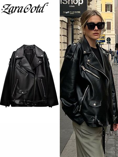 women's jackets black leather women spring gothic racing vintage long sleeve lapel pu female motorcycle coats streetwear 230323, Black;brown
women's jackets black leather women spring gothic racing vintage long sleeve lapel pu female motorcycle coats streetwear 230323, Black;brown