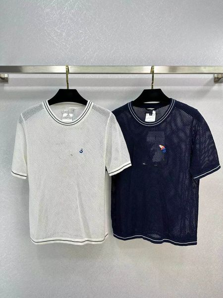 319 2023 runway summer brand same style sweater short sleeve crew neck pullover fashion clothes white blue womens weilanx663, White;black
319 2023 runway summer brand same style sweater short sleeve crew neck pullover fashion clothes white blue womens weilanx663, White;black