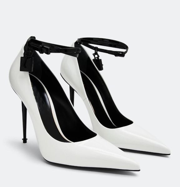 elegant brand padlock sandals shoes stiletto heels lock & key nude black white calfskin leather high heels party dress wedding lady walking
elegant brand padlock sandals shoes stiletto heels lock & key nude black white calfskin leather high heels party dress wedding lady walking