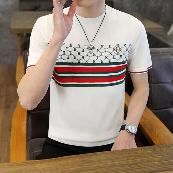 designer brand of luxury men's t shirt loose oversized clothing knit sweater short sleeves men and women tee tees shirts, White;black
designer brand of luxury men's t shirt loose oversized clothing knit sweater short sleeves men and women tee tees shirts, White;black